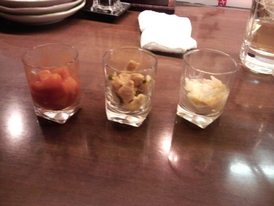 オシャレなお通しで開宴前のおもてなし Glove With Aqua Style グローヴ ウィズ アクアスタイル ブライズルーム北海道